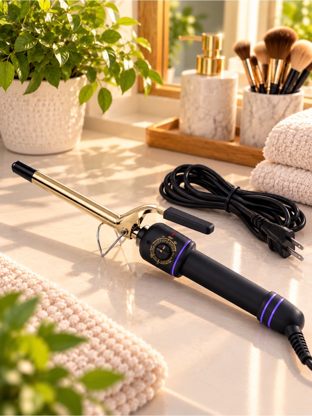 HOT TOOLS Professional Gold Curling Iron | Adjustable Heat 280–430°F